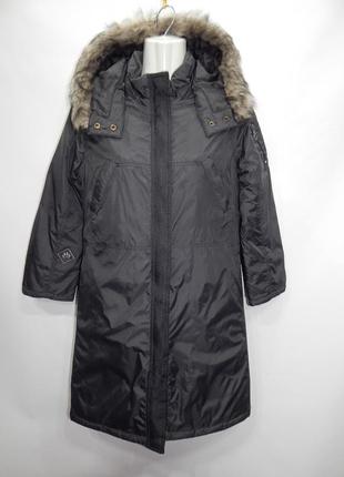 Куртка - пальто  женская утепленная с капюшоном h&m duster 140cм.,10лет  р.38-40 050gk