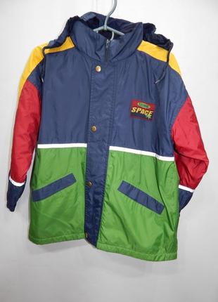 Куртка -вітрівка дитяча з капюшоном на підкладці з флісу tcm р. 32-34,ріст 122-128, 083д