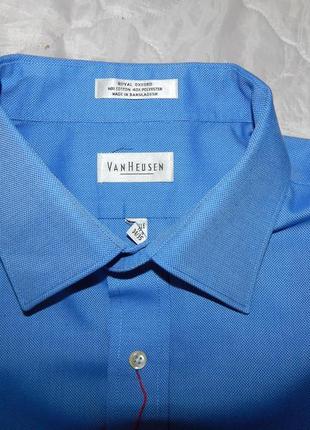 Чоловіча сорочка з довгим рукавом van heusen оригінал р. 52 059др5 фото