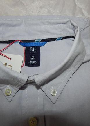 Мужская подростковая рубашка с длинным рукавом gap оригинал р.46 071др6 фото