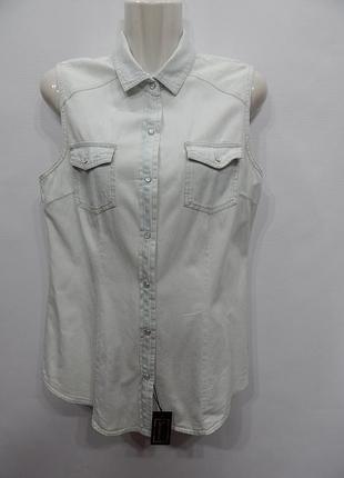 Блуза-рубашка легкая джинсовая женская fc denim 46-48р. 067бж (только в указанном размере, только 1 шт)