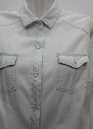 Блуза-рубашка легкая  джинсовая женская fc denim 46-48р. 067бж5 фото