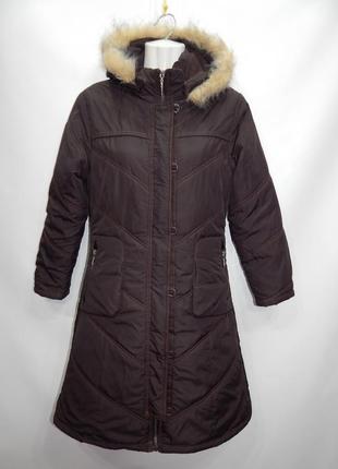 Куртка - пальто жіноча утеплена, з капюшоном hikis (сток) р. 38-40 006gk