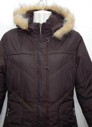 Куртка - пальто  женская утепленная с капюшоном hikis  (сток)  р.38-40 006gk (только в указанном размере,4 фото