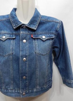 Куртка дитяча джинсова levi strauss & co., зростання 110-122 див., 068д