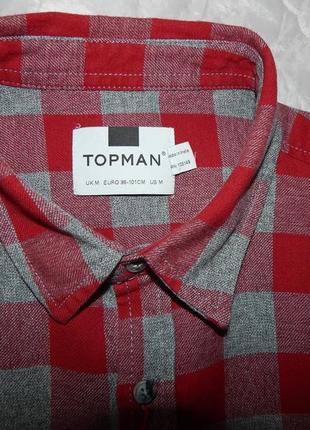 Чоловіча тепла сорочка з довгим рукавом topman р. 48 012rt5 фото