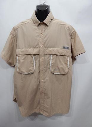 Мужская рубашка с коротким рукавом для рыбалки tarponwear р.52 041дрбу