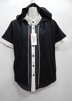 Толстовка летняя с коротким рукавом женская фирменная с капюшоном   ukr 46-48 р. 037pt