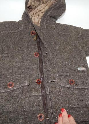 Пальто дитяче з капюшоном утеплене напіввовняна confetti, 18міс., 036д6 фото
