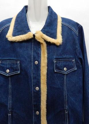Куртка удлиненная джинсовая женская awmoden  rus р.50-52, eur 42 024dg (только в указанном размере, только 16 фото