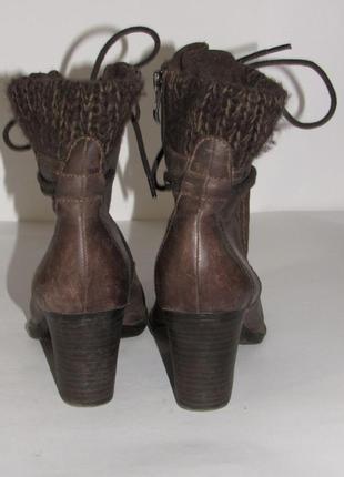 Marko tozzi кожаные утепленные женские ботинки на каблуке 37 размер k55 фото