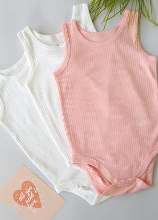 Набор боди-маек для девочки, 3 шт, lupilu