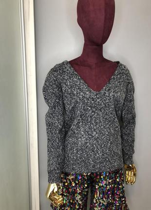 Massimo dutti плетений светр вовняний джемпер теплий пуловер меланжевий rundholz owens lang4 фото