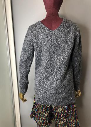Massimo dutti плетений светр вовняний джемпер теплий пуловер меланжевий rundholz owens lang6 фото