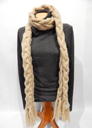 060ш шарф (косичка) фирменный женский теплый (только в указанном размере, только 1 шт)1 фото