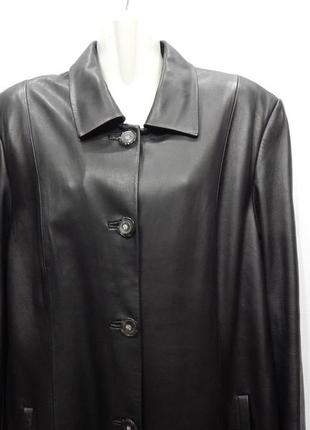 Женский кожаный плащ - пальто saimeisi  р.48-50 097gk (только в указанном размере, только 1 шт)4 фото