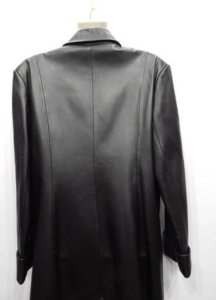 Женский кожаный плащ - пальто saimeisi  р.48-50 097gk (только в указанном размере, только 1 шт)6 фото