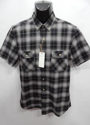 Мужская рубашка с коротким рукавом topman (033кр) р.46