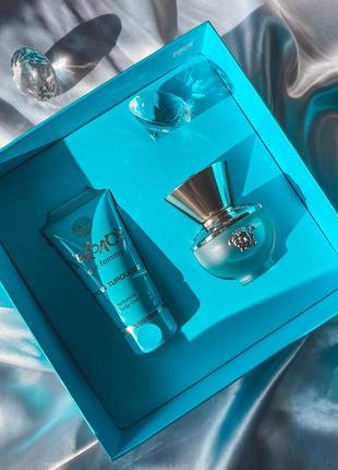 Подарочный набор dylan turquoise by versace 💎1 фото