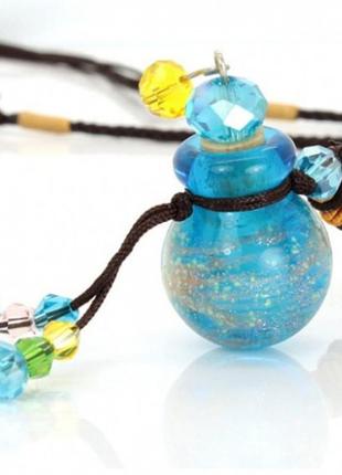 Бутылочка для духов "голубой шар" стекло 1мл + подарок