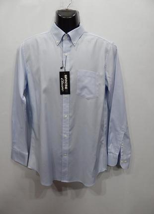 Мужская приталенная рубашка с длинным рукавом uniqlo оригинал р.48-50 093др