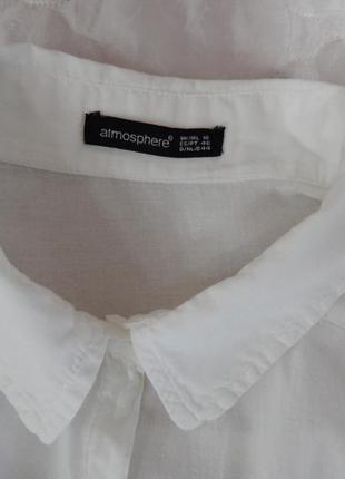 Блуза легка жіноча бавовна фірмова atmosphere р. 54 - 56 034бж (тільки в зазначеному розмірі, тільки 1 шт)4 фото