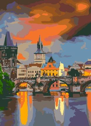 Уцінка! картина за номерами вечірній карлів міст n00013244