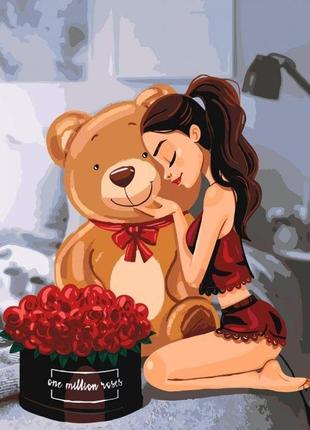 Картина по номерам роспись на холсте one million roses кно4606