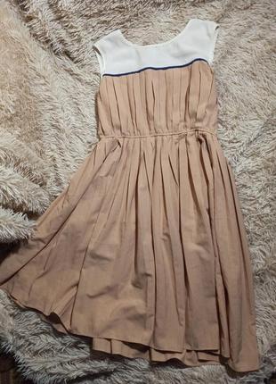 Шифоновое платье плиссе