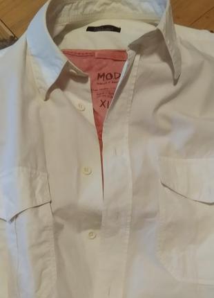 Белая  рубашка (50-52) zara men