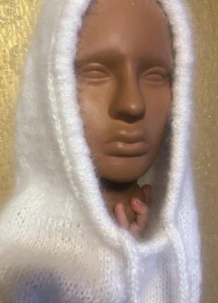 Капор,капюшон,вязаный капор ручной работы