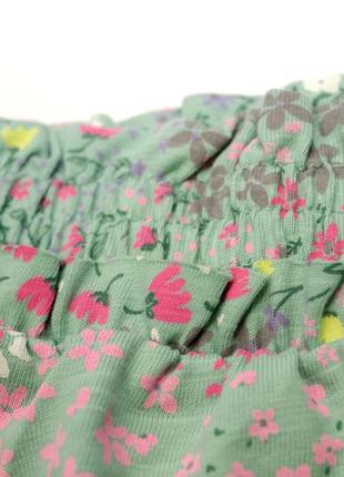 Юбка на девочку 12-13 лет салатовая в цветах с оборочкой george 25022 фото