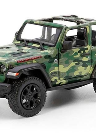 Металева машинка kinsmart jeep wrangler camo 2018 open top kt5420wa