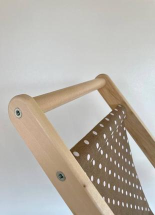 Дерев'яна яна коляска для ляльок коричнева2 фото