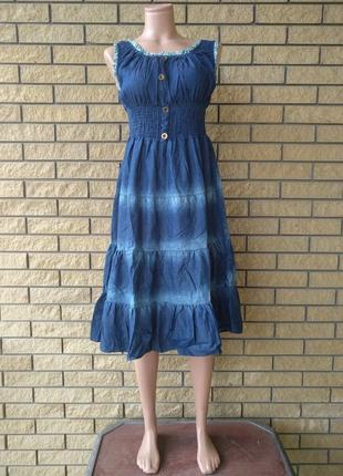 Плаття літнє джинсове на резинці великого розміру xyl jeans