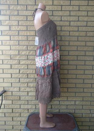 Юбка-сарафан летняя длинная, в пол, большого размера коттоновая chalie8 фото