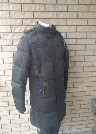 Куртка чоловічий зимова модна подовжена дуже тепла на холофайбері ert fashion4 фото