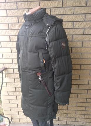 Куртка чоловічий зимова модна подовжена дуже тепла на холофайбері ert fashion2 фото