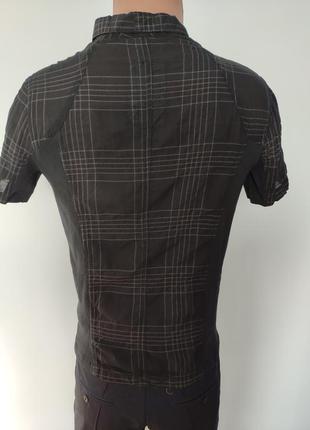 Рубашка мужская летняя коттоновая брендовая высокого качества на молнии "косуха" weawer, турция3 фото