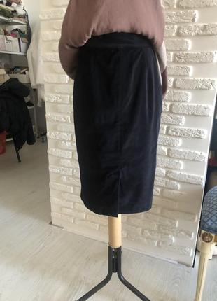 Велюровая юбка карандаш3 фото