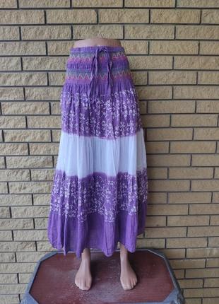 Юбка-сарафан летняя длинная 100% хлопок saimei