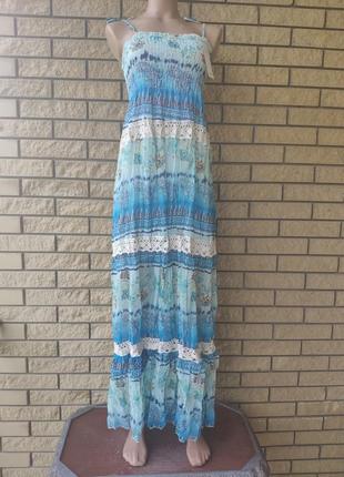 Сарафан-юбка шифоновый с коттоновой прошвой san длинный