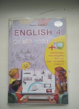 Книга учебник підручник english 4 англійська мова
