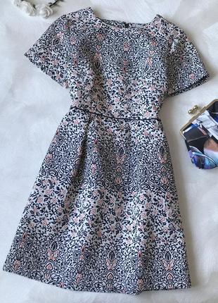 Платье h&m из плотной ткани принт сукня2 фото