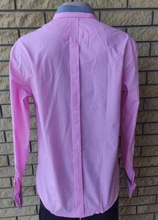 Рубашка мужская  коттоновая высокого качества, застежка рукавов под запонки afish, турция2 фото