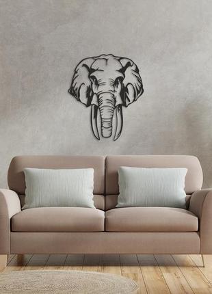 Дерев'янне панно "слон2", картина на стену, декор на стену, подарок3 фото