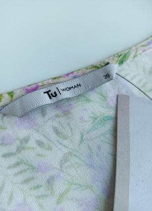 Коасивая летняя блуза в мелкий цветочный принт 100% вискоза8 фото