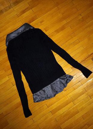 Светр missy чорна кофта в смужку світшот кардиган блузка сорочка5 фото