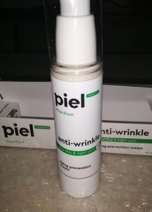 Крем против первых морщин день/ночь anti-wrinkle cream piel, 50ml, новый