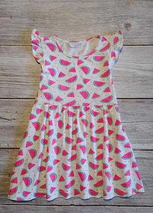 Яскраве літнє плаття primark кавуни на дівчинку 4-5 років